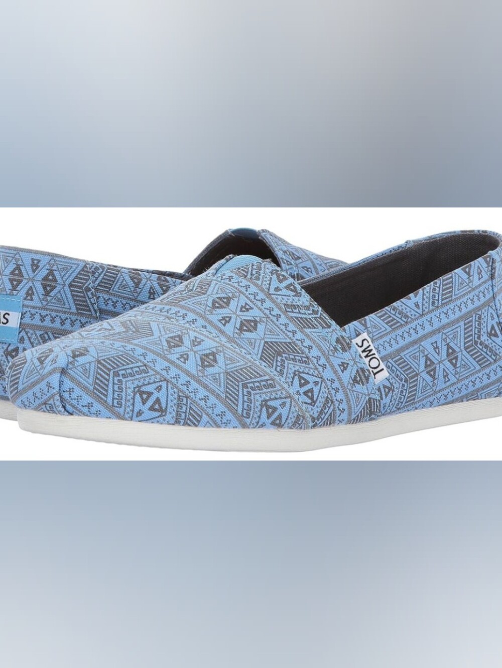 Toms Alpargata Cornflower Blue Forest Tribal Canvas Size 8.5 MSRP $54.95